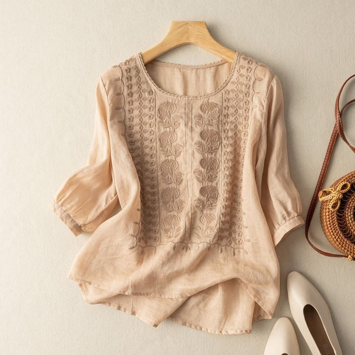 Violet™ | Embroidered Boho Blouse