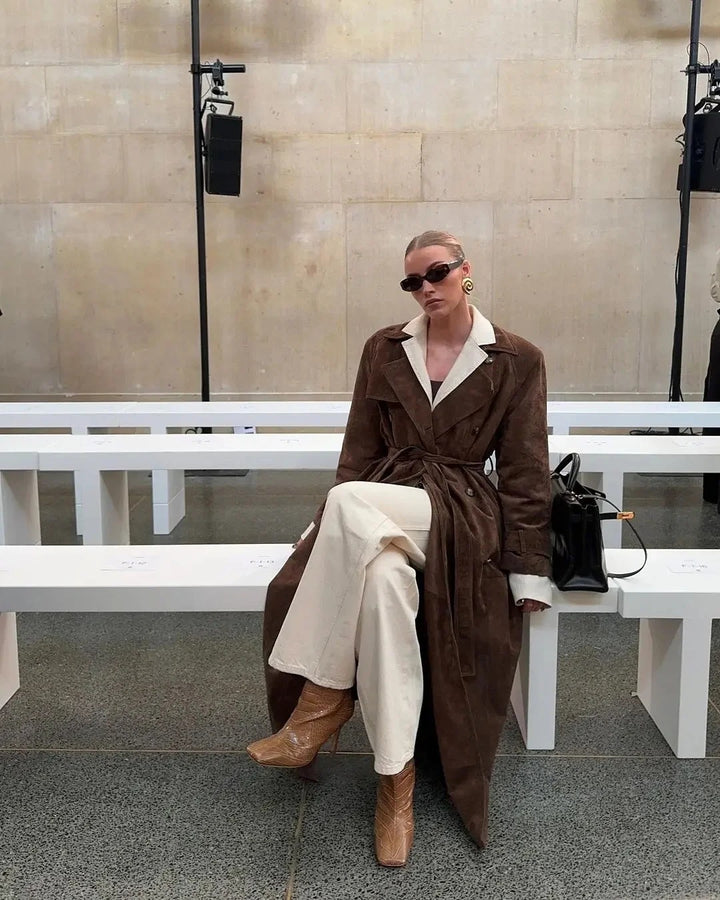 Camille | Suede Trench Coat