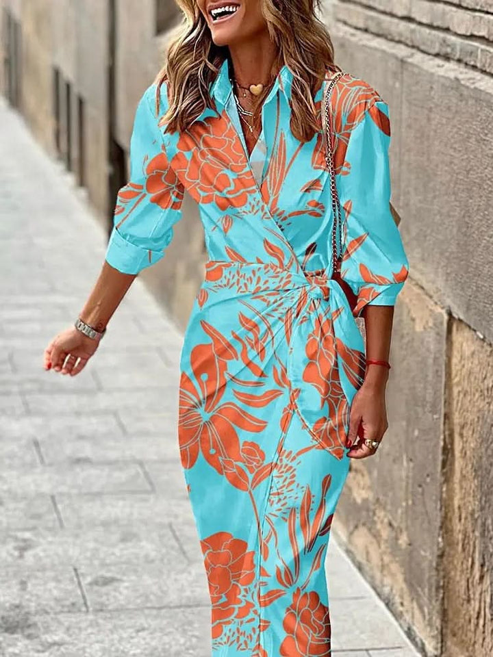 Sienna | Bold Wrap Midi Dress