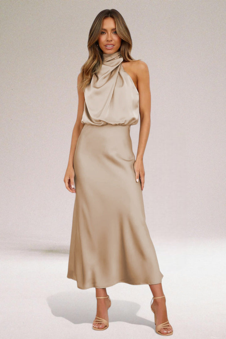 Celeste | Elegant Halter Dress