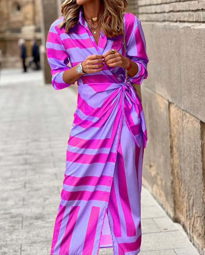 Sienna | Bold Wrap Midi Dress