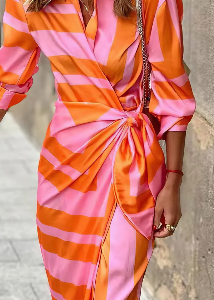 Sienna | Bold Wrap Midi Dress