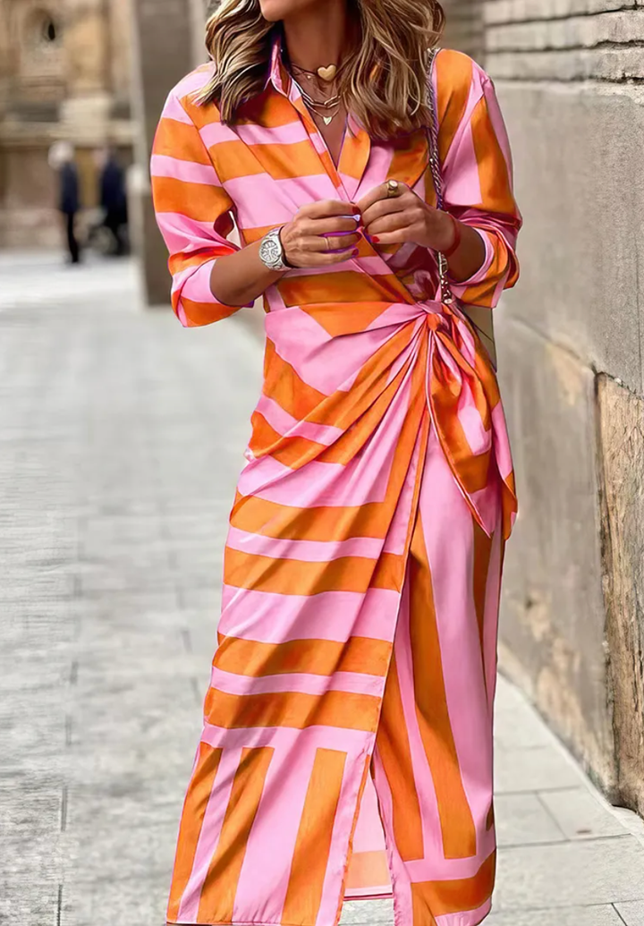 Sienna | Bold Wrap Midi Dress