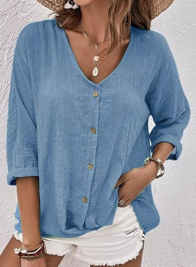Lina | Breezy Button Blouse