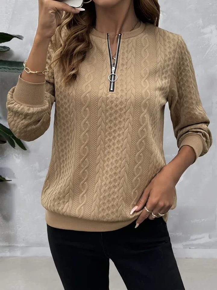 Aria™ | Textured Zip Sweatshirt