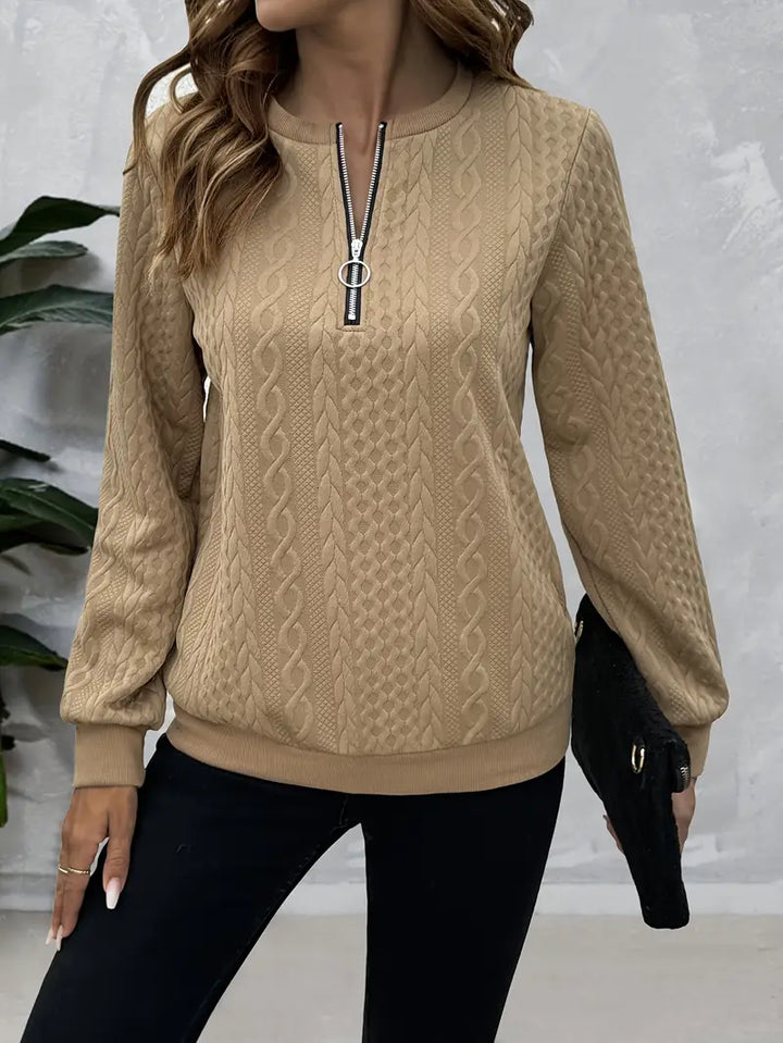 Aria™ | Textured Zip Sweatshirt