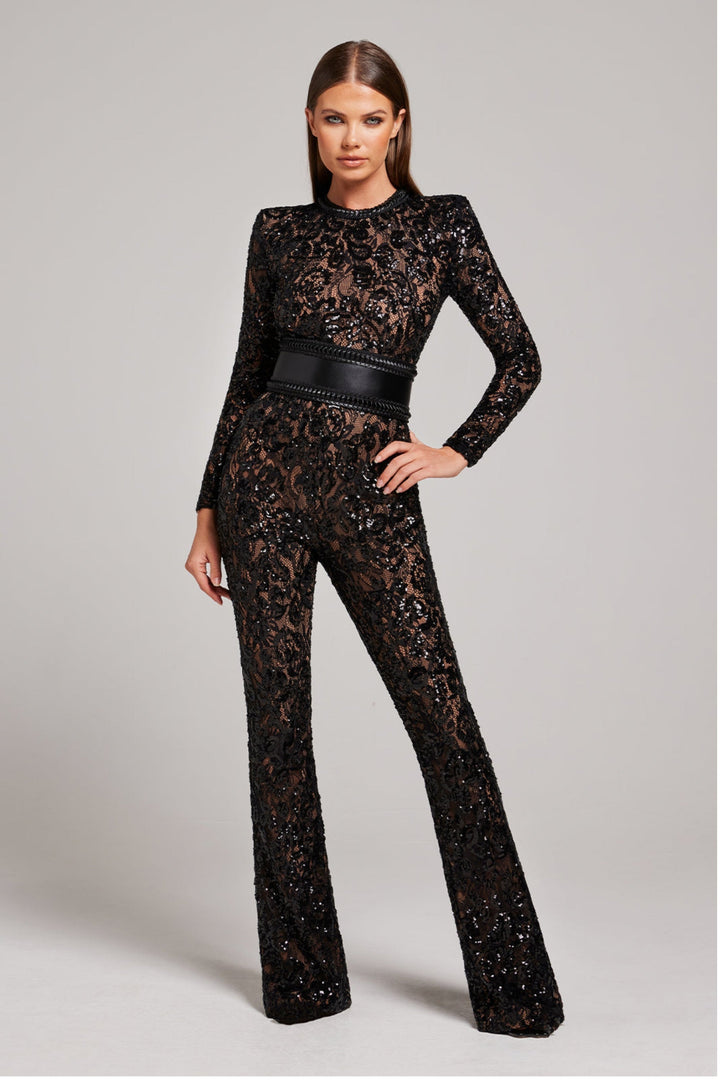 Celeste | Elegant Sheer Lace Jumpsuit