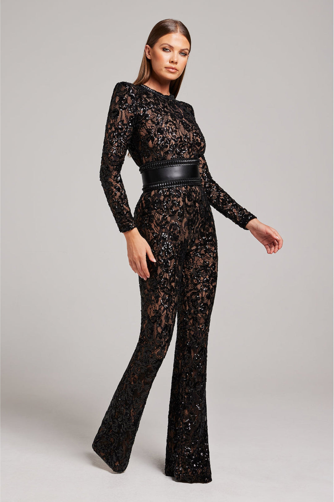 Celeste | Elegant Sheer Lace Jumpsuit