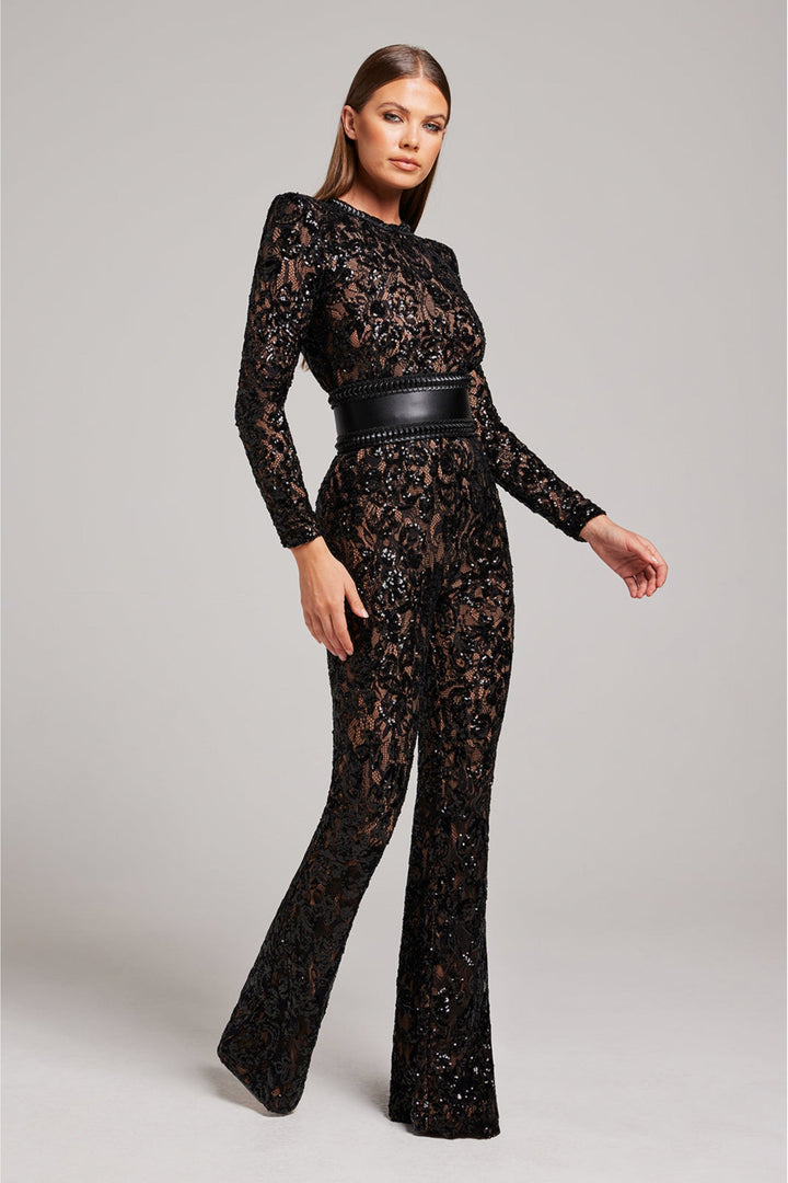 Celeste | Elegant Sheer Lace Jumpsuit