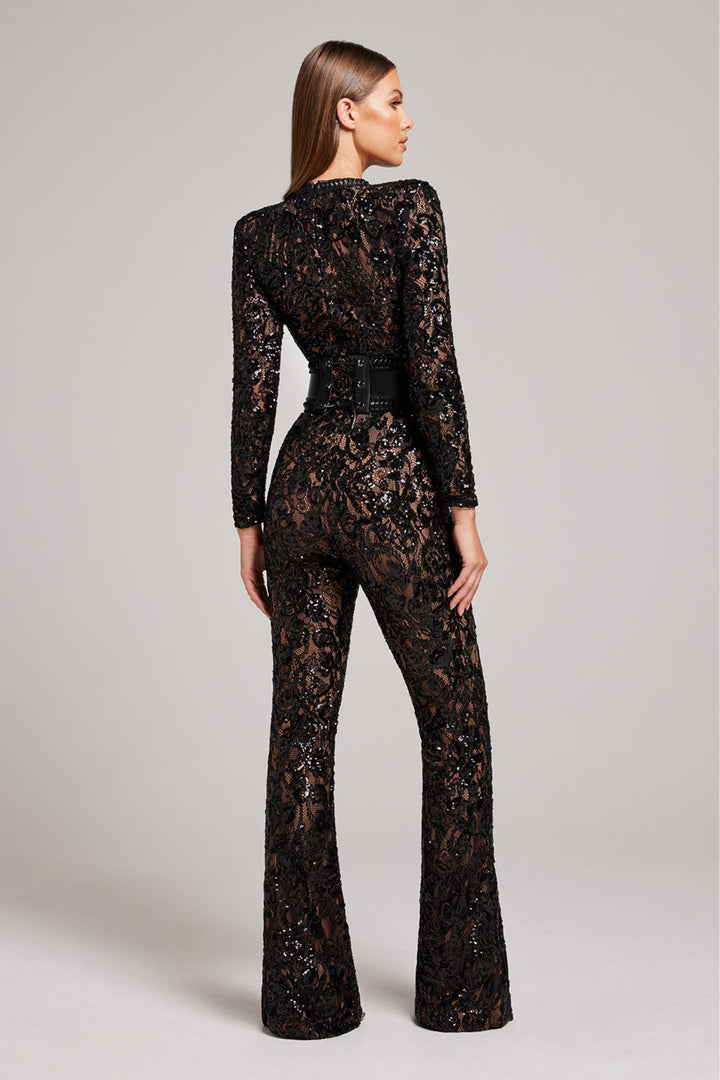 Celeste | Elegant Sheer Lace Jumpsuit
