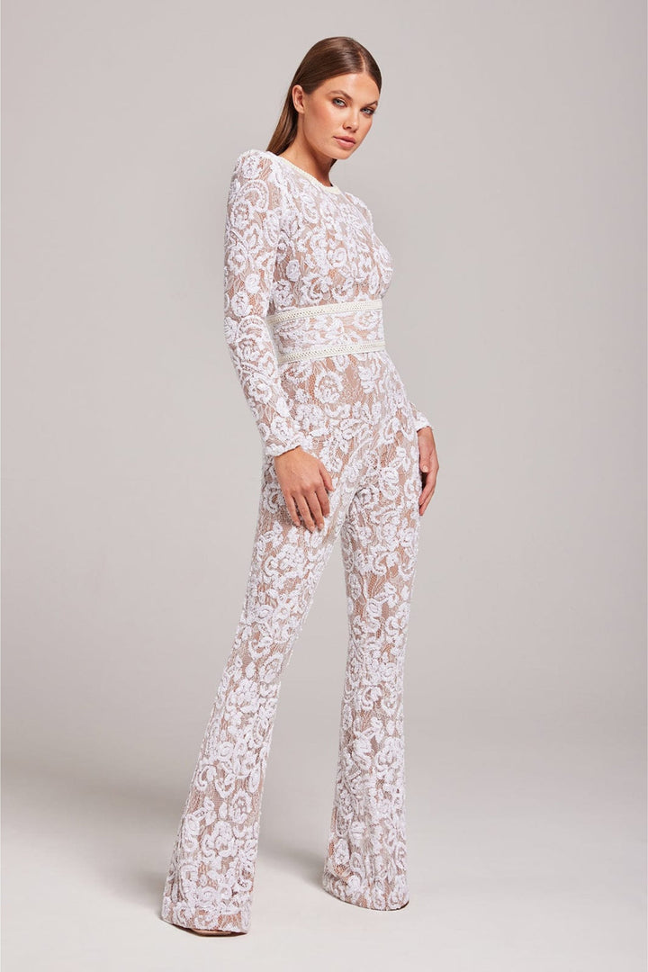 Celeste | Elegant Sheer Lace Jumpsuit