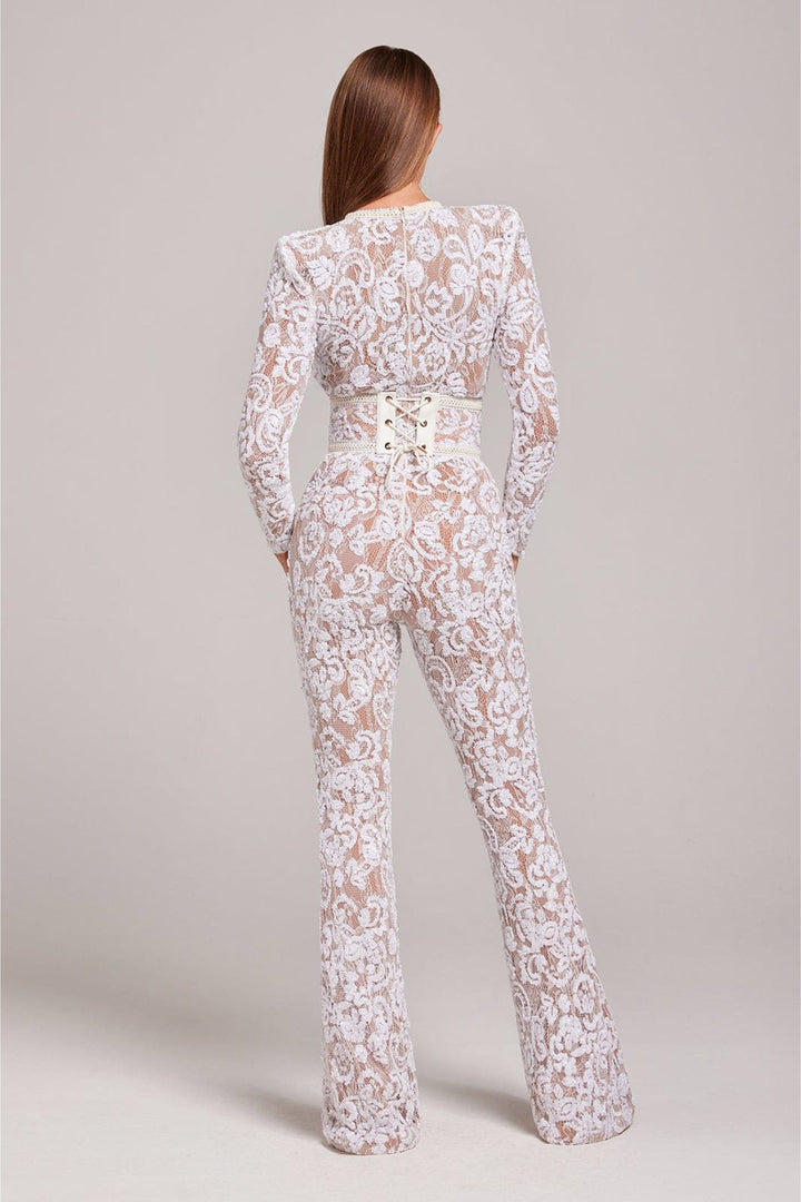 Celeste | Elegant Sheer Lace Jumpsuit