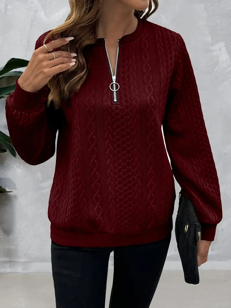 Aria™ | Textured Zip Sweatshirt