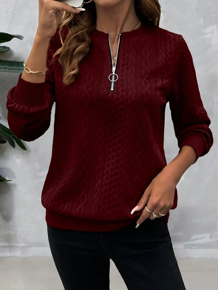 Aria™ | Textured Zip Sweatshirt