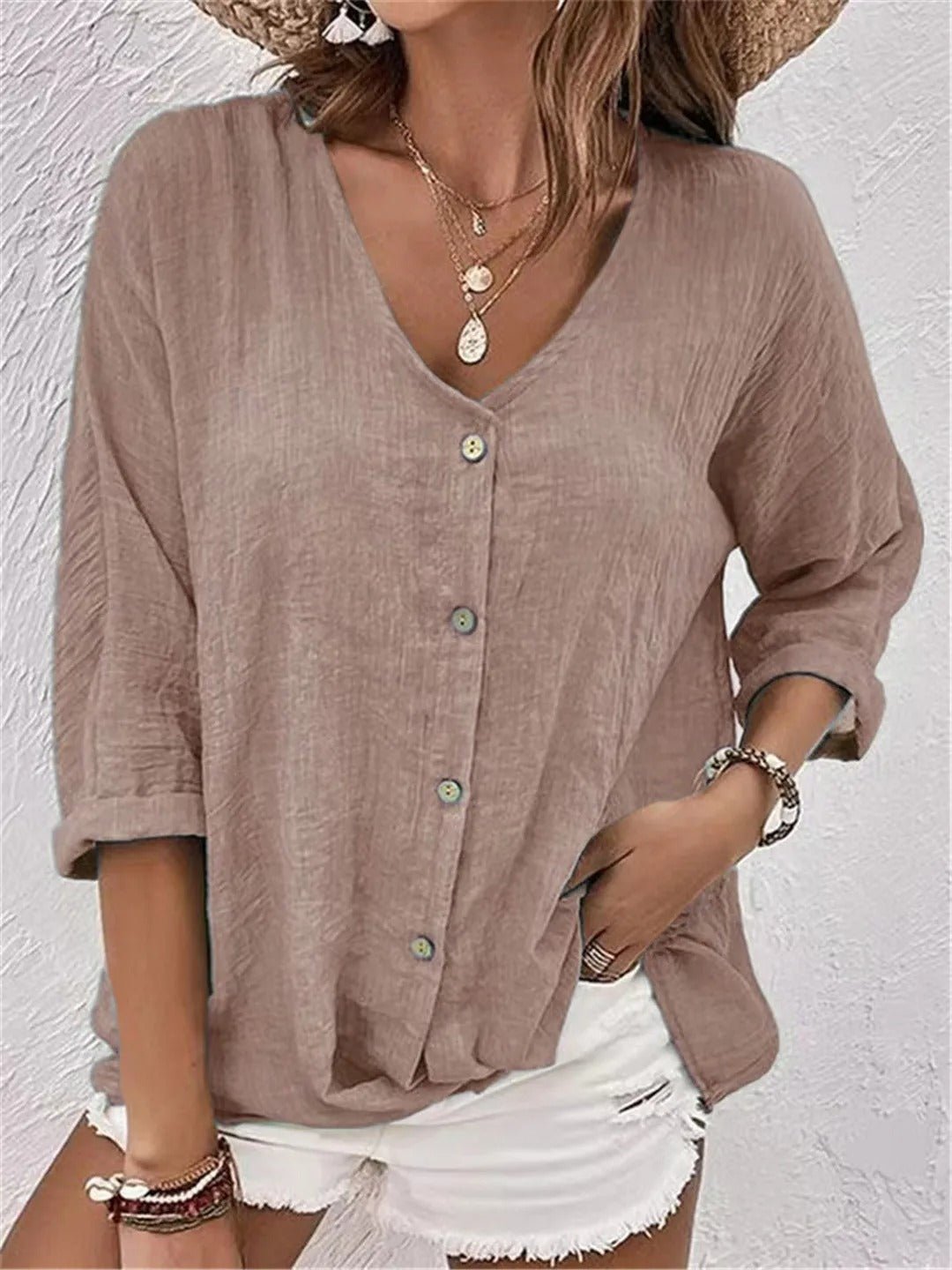 Lina | Breezy Button Blouse