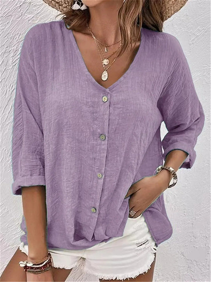 Lina | Breezy Button Blouse
