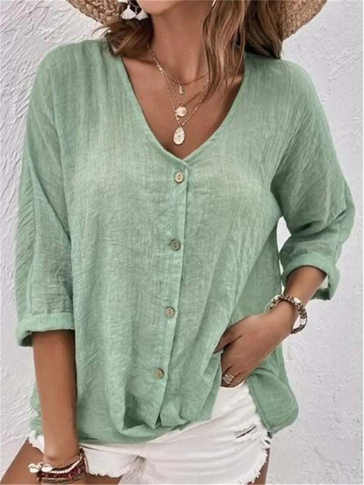 Lina | Breezy Button Blouse