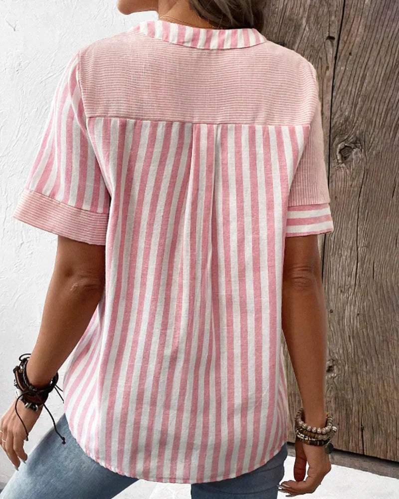 Lila™ | Soft Striped Blouse