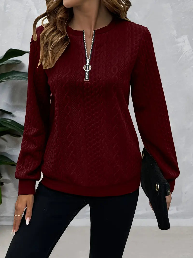 Aria™ | Textured Zip Sweatshirt