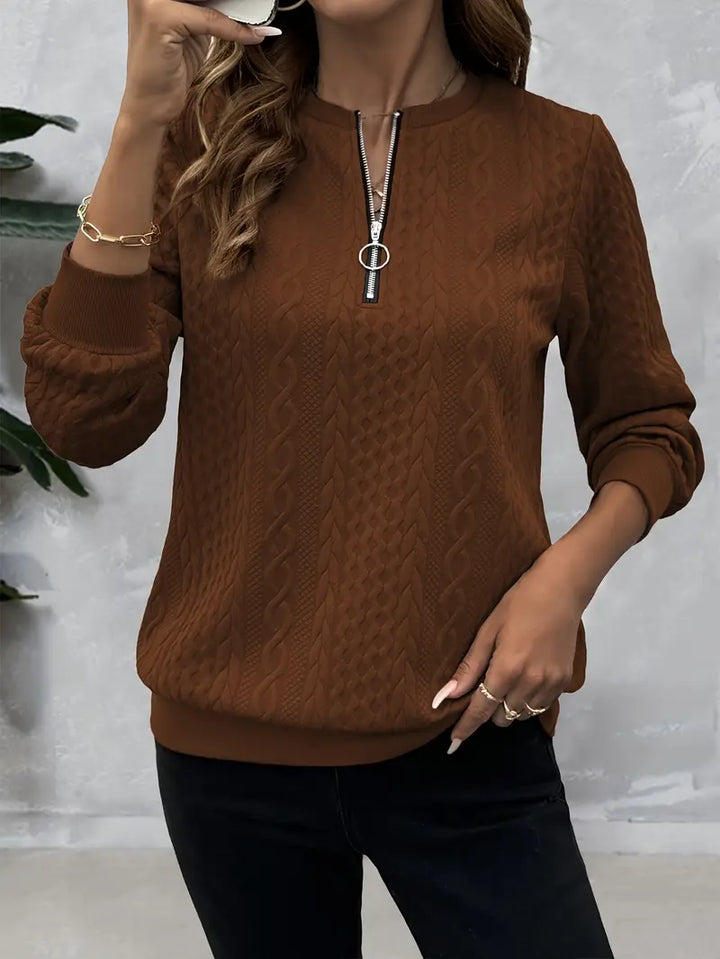Aria™ | Textured Zip Sweatshirt