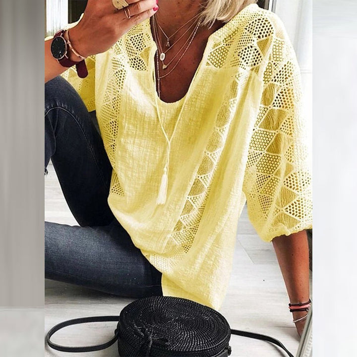 Harper™ | Breezy Crochet Blouse