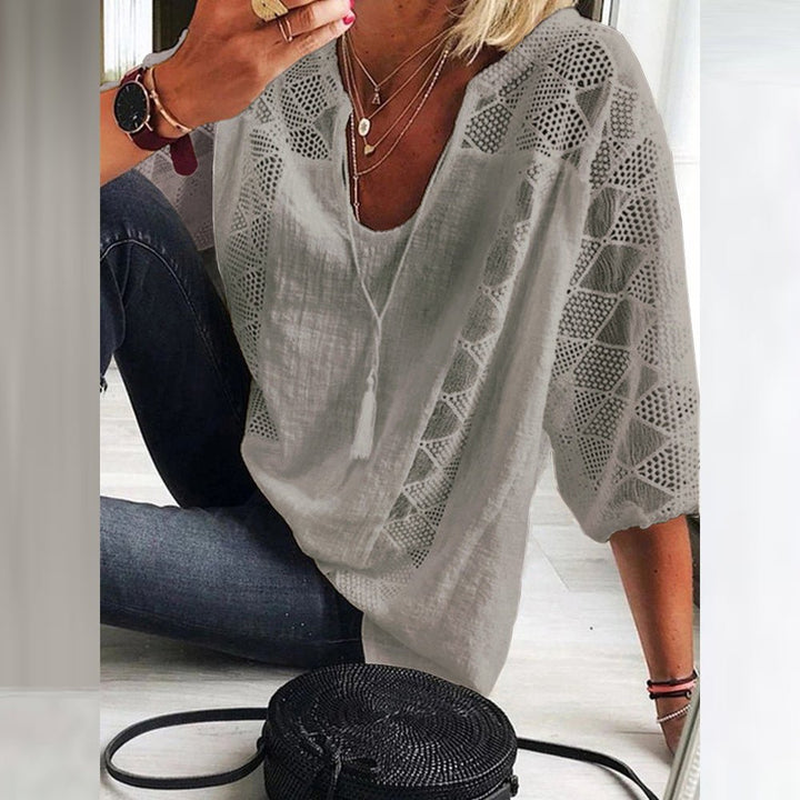 Harper™ | Breezy Crochet Blouse