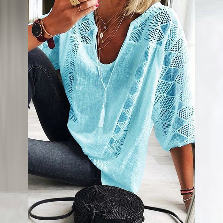 Harper™ | Breezy Crochet Blouse