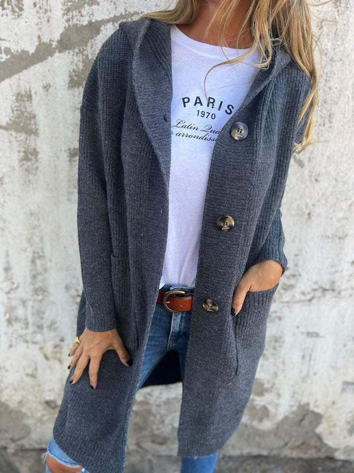 Elara | Cozy hooded knit cardigan