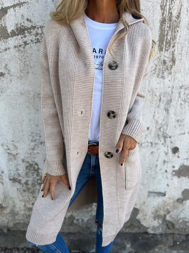 Elara | Cozy hooded knit cardigan
