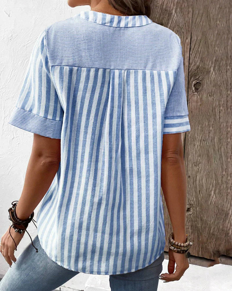 Lila™ | Soft Striped Blouse