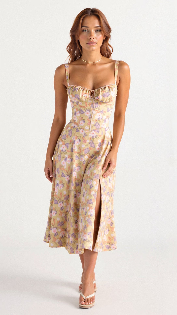 Amara | Corset Midi Dress