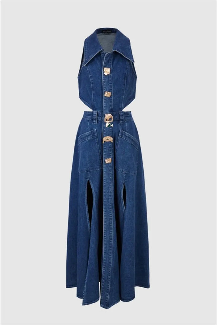 Riviera™ | Cut-Out Denim Dress