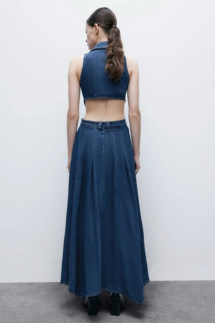 Riviera™ | Cut-Out Denim Dress