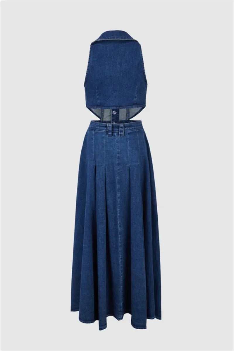 Riviera™ | Cut-Out Denim Dress