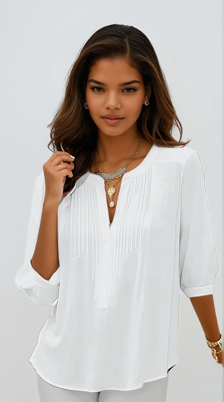 Amelia™ | Vivid V-Neck Blouse