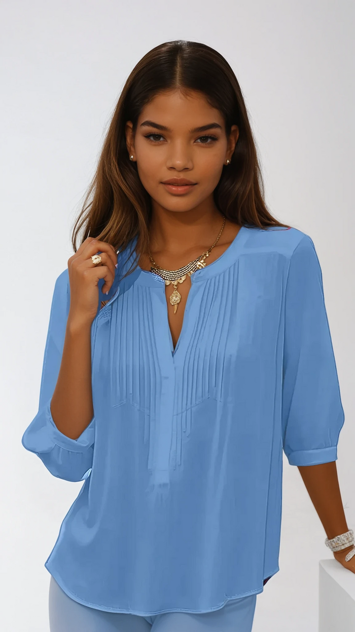 Amelia™ | Vivid V-Neck Blouse